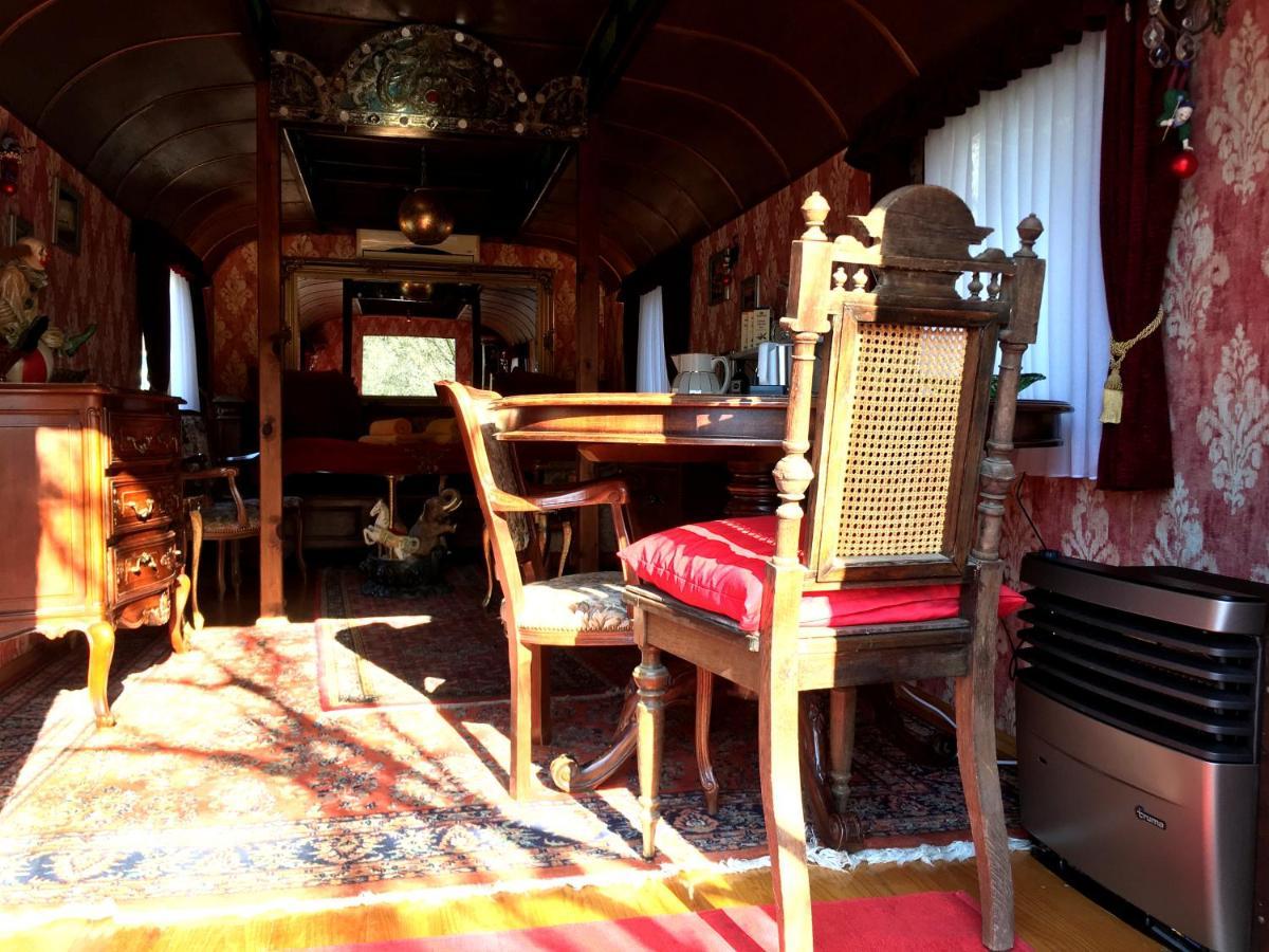 Historischer Zirkuswagen Mit Terrasse Und Blick Ins Gruene Witzenhausen Exterior foto