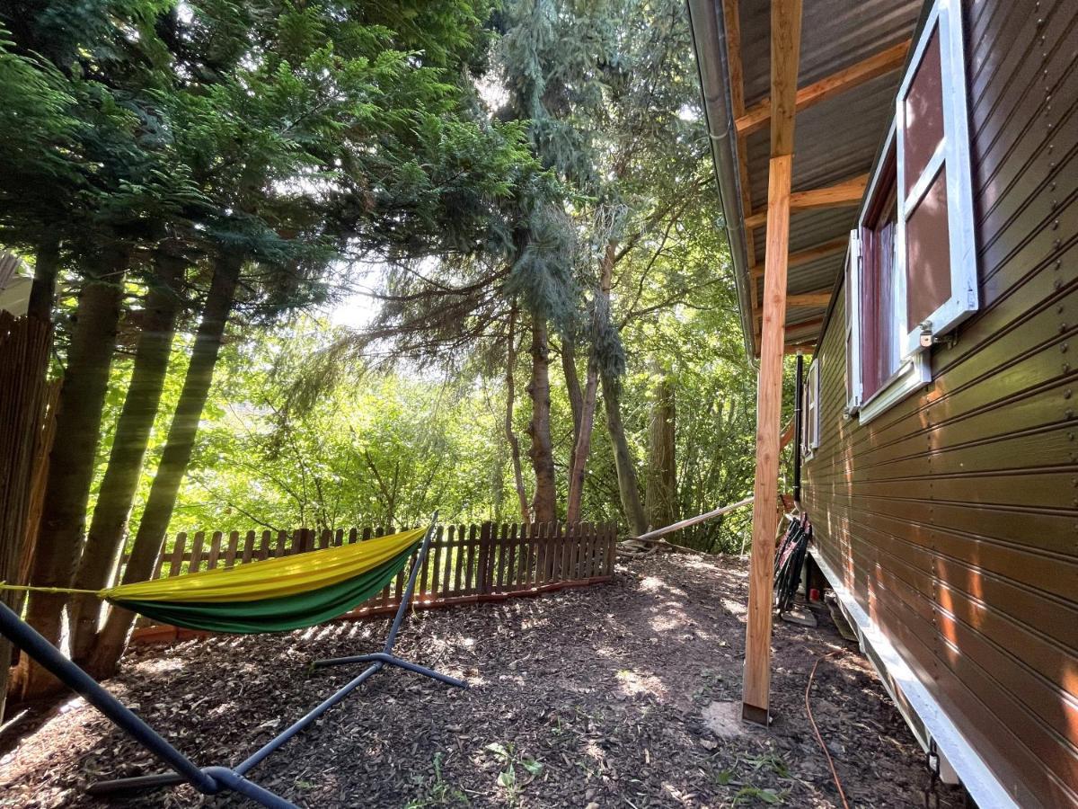 Historischer Zirkuswagen Mit Terrasse Und Blick Ins Gruene Witzenhausen Exterior foto